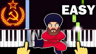 Video thumbnail of "National Anthem of USSR - EASY Piano tutorial"