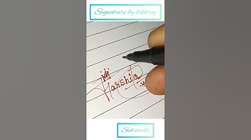 ✔️  H name signature | create your own name signature | Harshita name signature |#shorts #writing