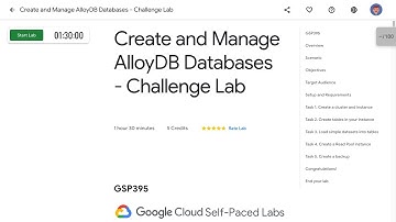 Create and Manage AlloyDB Databases   Challenge Lab GSP395