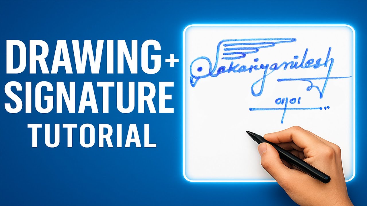 🔴 How to Draw & Create a Stylish Signature | Clean Aesthetic Signature ...