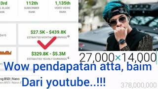 Gaji atta halilintar dan baim paula (bapau) dari youtube 2020 || pendapatan youtuber atta dan bapau