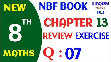 class 8 math review exercise 13 q 7 | class 8 math nbf review exercise 13 question 7
