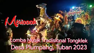 Kemeriahan Lomba Musik Tradisional Tongklek di Desa Plumpang, Tuban Tahun 2023
