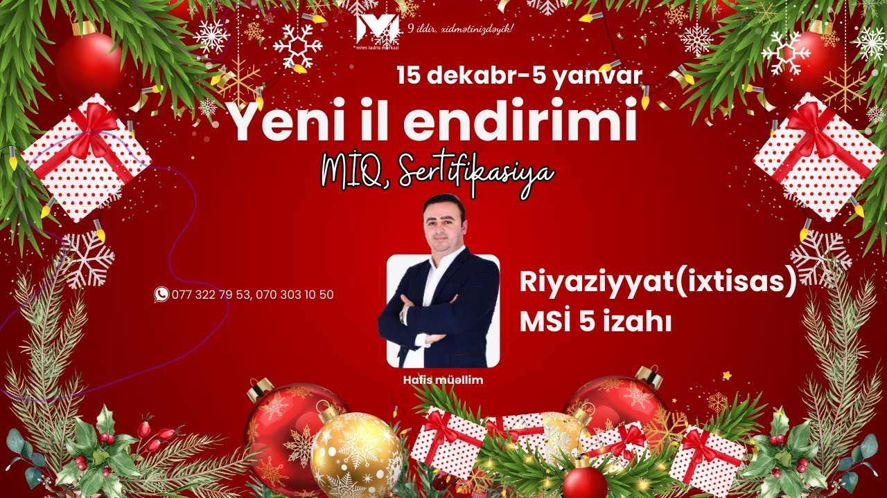 Hafis müəllim Riyaziyyat(ixtisas) MSİ 5 suallarını izah edir. #mhm #miq #riyaziyyat