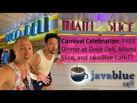 Challenge: Eat only at JavaBlue, Deco Deli, and Miami Slice for dinner on the Carnival Celebration?