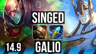 SINGED vs GALIO (MID) | 2000+ games, 9/2/11, Legendary | NA Master | 14.9