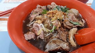 Amoy Street Food Centre. Hong Kee Beef Noodles, J2 Famous Crispy Curry Puff, Ah Ter Fishball Noodle