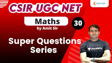 12:00 PM - CSIR UGC NET 2020 | Maths by Amit Kumar | Important Questions