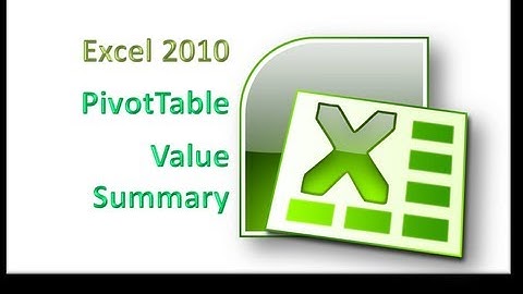 Excel 2010 Changing the Value Summary in PivotTable Data Exercise 7 part 3