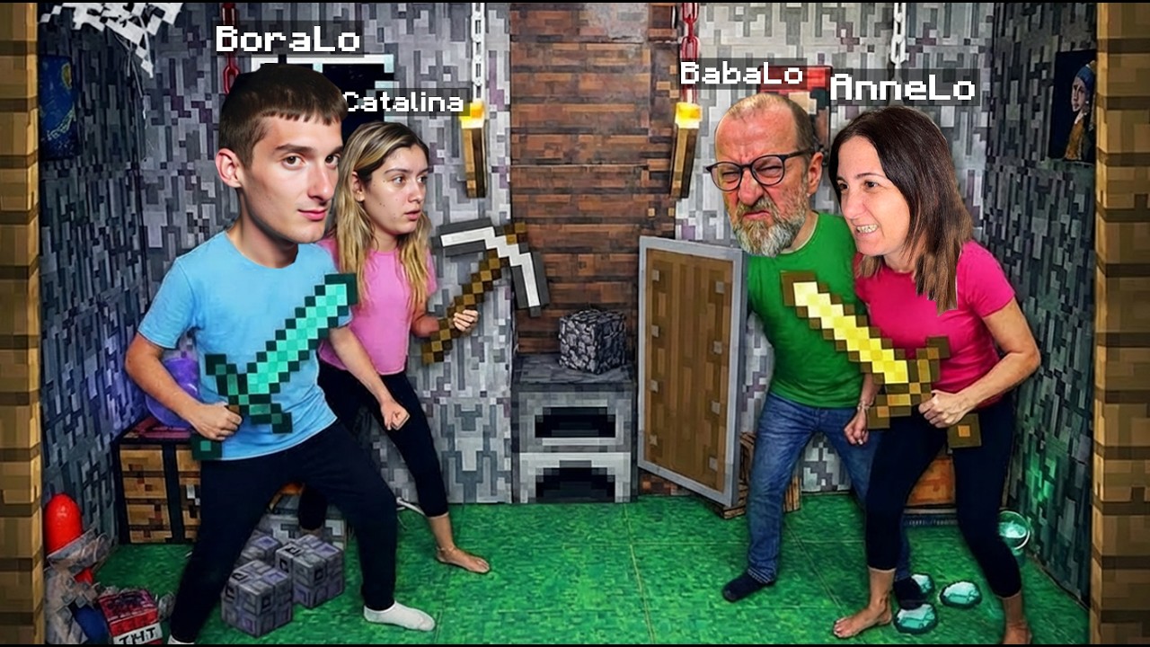 GERÇEK HAYATTA AİLEM İLE MİNECRAFT KAPIŞMASI