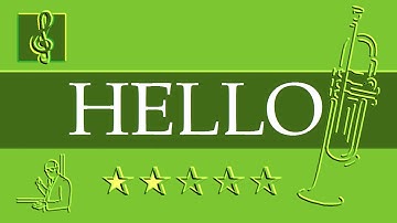 Trumpet Notes Tutorial - Adele - Hello (Sheet music)