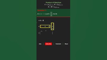 #1 of 6 : Mastering Matrix Multiplication in 21 Seconds! 📊✨ #math #mathematics #matrices