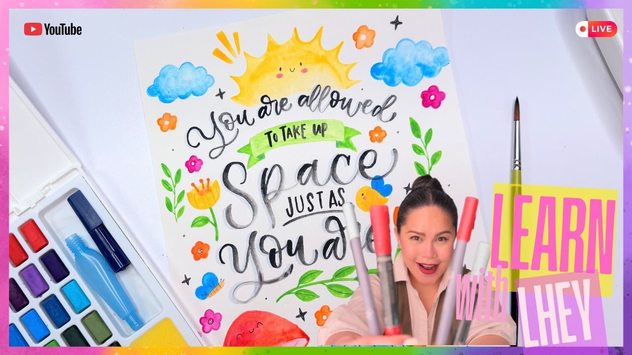 Watercolor Lettering & Illustration LIVE | Faber-Castell Watercolor Set Tutorial