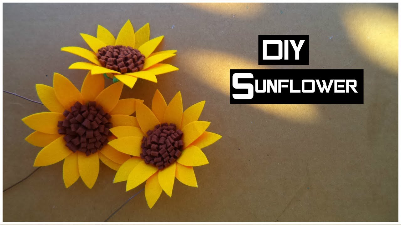 DIY felt flowers SUNFLOWER – The Crafty Mummy