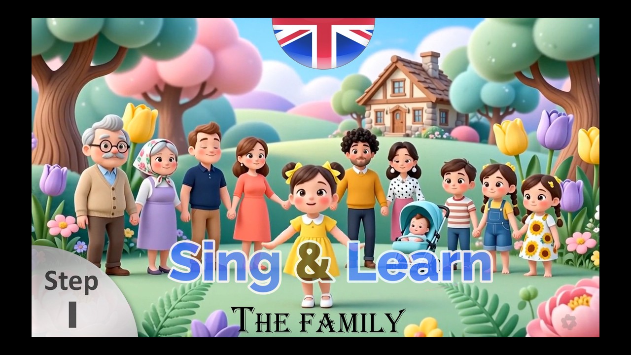 Learn Family Members in English 👨‍👩‍👧‍👦 | Family Song for Kids | Fun 3D Cartoon Learning