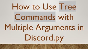How to Use Tree Commands with Multiple Arguments in Discord.py