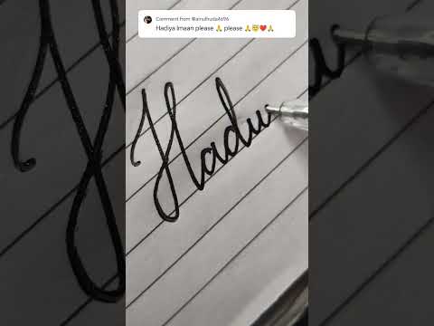 Hadiya Name In Cursivewriting Shortsvideo Learncursive Handwritingstyles Name Cursivewriting 