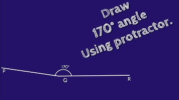 How to draw 170 degree angle using protractor. make 170 degree angle using protractor. shsirclasses.