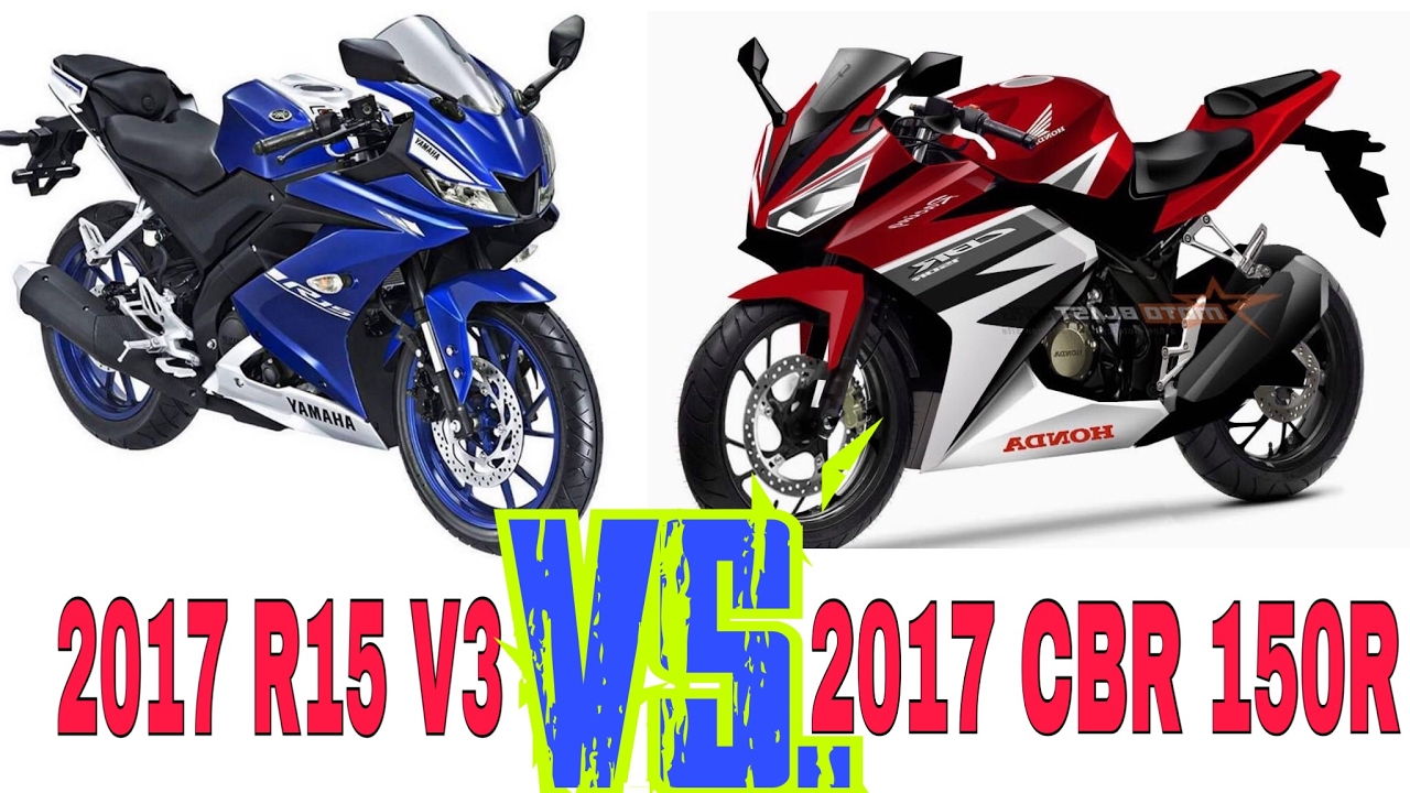 New R15 V3 2017 VS. CBR 150r 2017 | side-by-side full comparison - YouTube