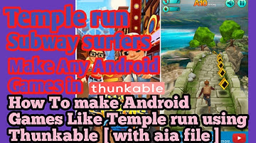 How To make Android Games Like Temple run in Thunkable [ with aia file ]