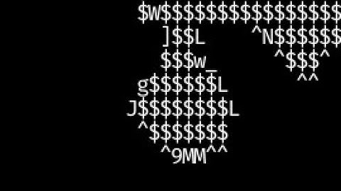 Bad Apple ASCII 30x10 characters 30 FPS