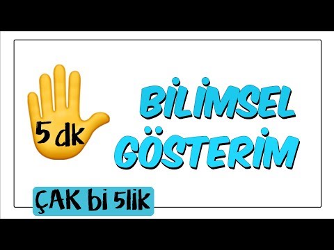 5 dk'da Bilimsel Gösterim | 8. Sınıf
