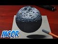 Como Dibujar la Luna en 3D | Dibujo anamorfico