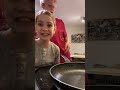 HARVEY MILLS MAKING PANCAKES WITH TILLY MILLS ALSO GUEST EVIE MEG