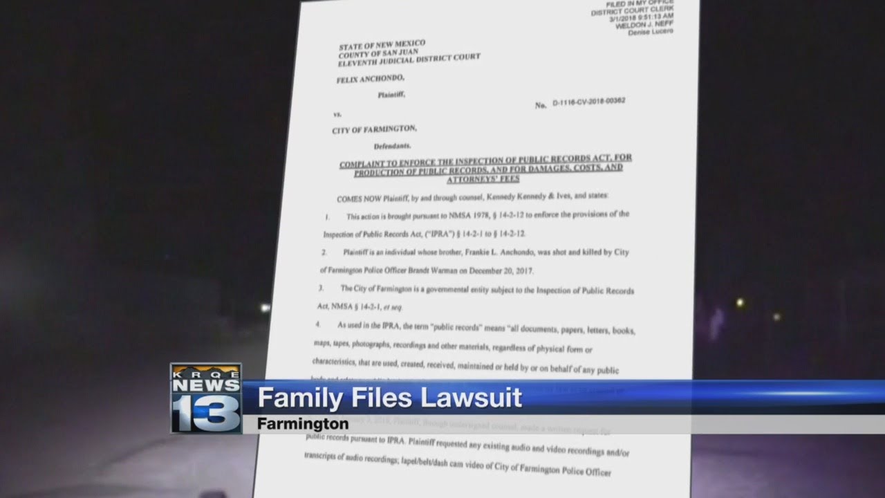 Family of man killed by Farmington Police files lawsuit - YouTube