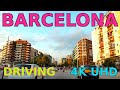 Drive in Barcelona 2020 @ 4K UHD avinguda Meridiana typical daily traffic