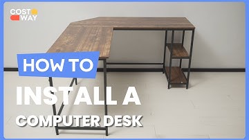 How to install the L-Shaped Corner Computer Desk | HW61782 #costway #howto