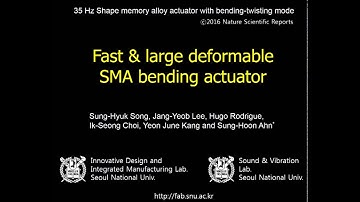 Fast SMA bending actuator