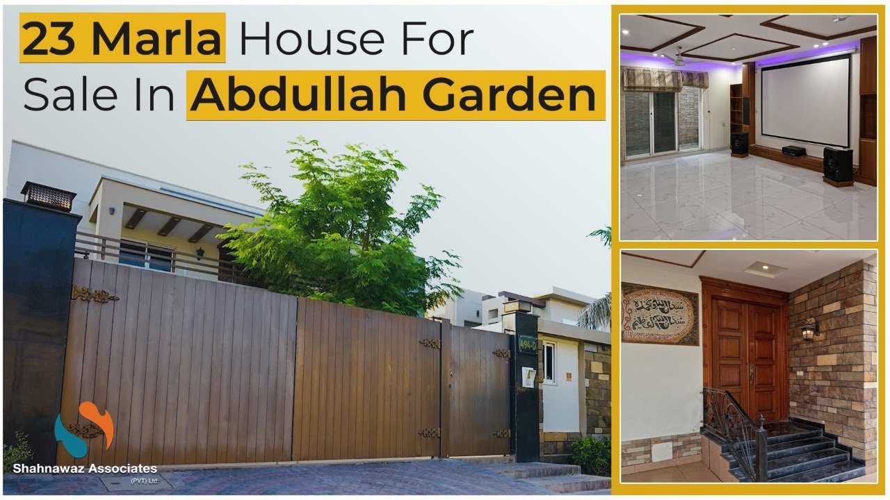 New Listing 23 Marla House For Sale In Abdullah Garden, Canal Road