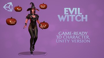 Evil Witch | UNITY PREVIEW | Game-ready 3D character