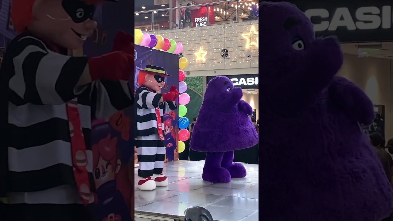 Grimace and Hamburglar Dancing! #grimaceshake  #hamburglar #mcdonalds