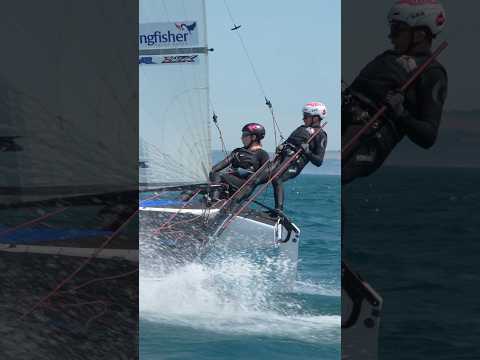 💨 Flying fast on the Nacra! 🌊⚡