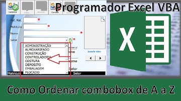 Como Ordenar Combobox De A a Z Passo a Passo | Combobox Ordem Crescente VBA