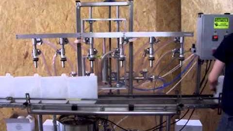 6 head semi automatic overflow filling machine