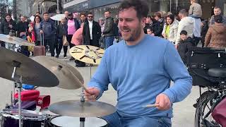 Drummer rockt Kröpcke Hannover