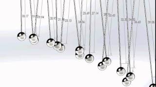 15 Ball Wave Pendulum Simulation