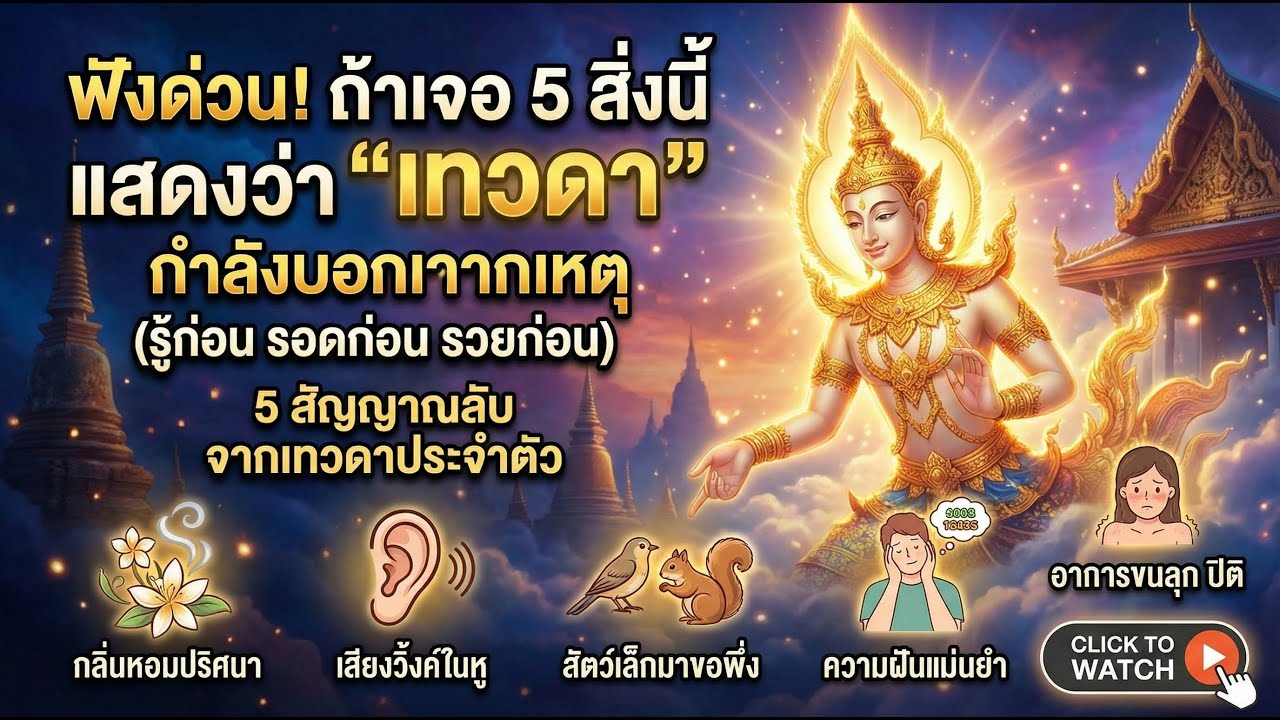 ฟังด่วน! ถ้าเจอ 5 สิ่งนี้ แสดงว่า "เทวดา" กำลังบอกเหตุ (รู้ก่อน รอดก่อน รวยก่อน) 