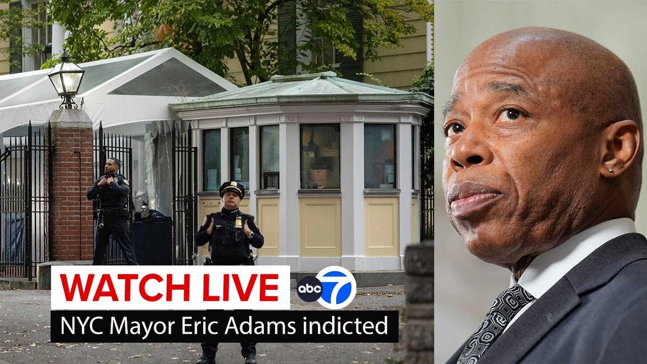 NYC Mayor Eric Adams make remarks following indictment, gets heckled by ...