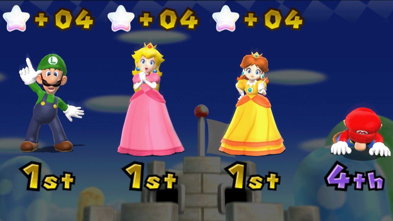 Mario Party 9 - Mario vs Luigi vs Peach vs Daisy - Bob-omb Factory