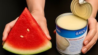 Kondensowane mleko z arbuzem = Najlepszy domowy lód, lepszy niż ze sklepu! Letni deser!