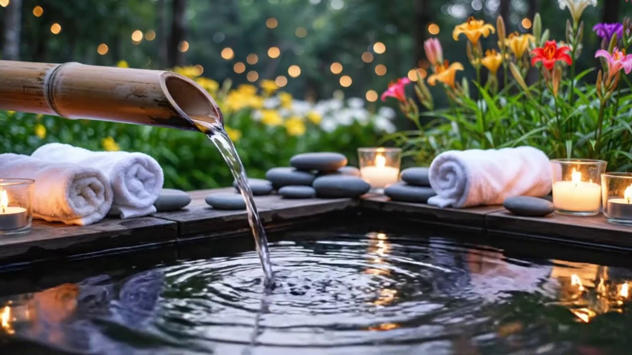 Peaceful Piano + Water Sounds 🌿 Deep Relaxation, Stress Relief & Inner Peace | Calm Mind & Body