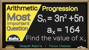 Arithmetic Progression, NCERT EXEMPLAR, Ex 5.3, Q.No 25, In an AP Sn=3n2+5n and ax=164, Find the val