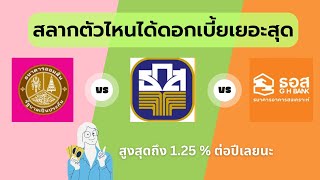 สลาก ออมสิน vs สลาก ธกส vs สลาก ธอส สลากออมทรัพย์ตัวไหนได้ดอกเบี้ยเยอะสุด อัพเดทล่าสุด มิ.ย. 66