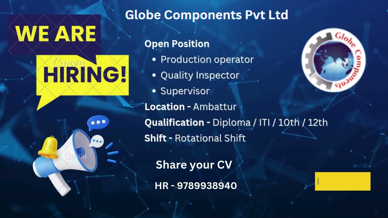 Job Vacancy 2024 | Diploma Jobs | Manufacturing Jobs | Chennai Jobs