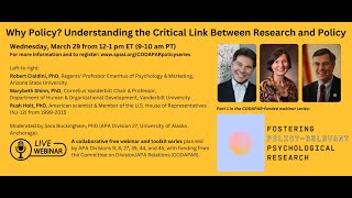 CODAPAR Series Webinar 1: Why Policy? Understanding the Critical Link Between Research and Policy