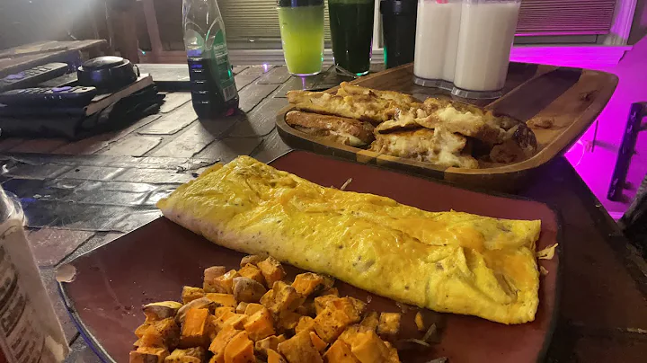 Cheesecake Stuffed French Toast / Egg Omelette